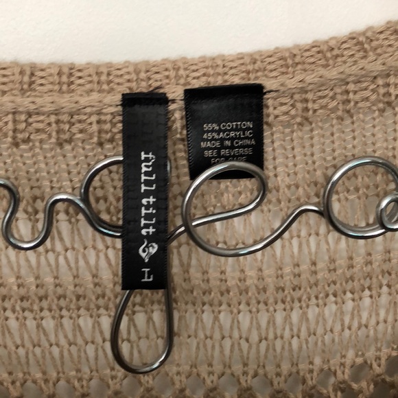 Full Tilt Tan Knitted Sweater Size Large - Picture 4 of 4